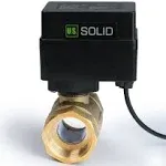 1" Motorized Ball Valve - Brass Electric Ball Valve with 3 Indicator Lights - 2 Wire Auto Return, Normally Open, 9-36V AC/DC by U.S. Solid