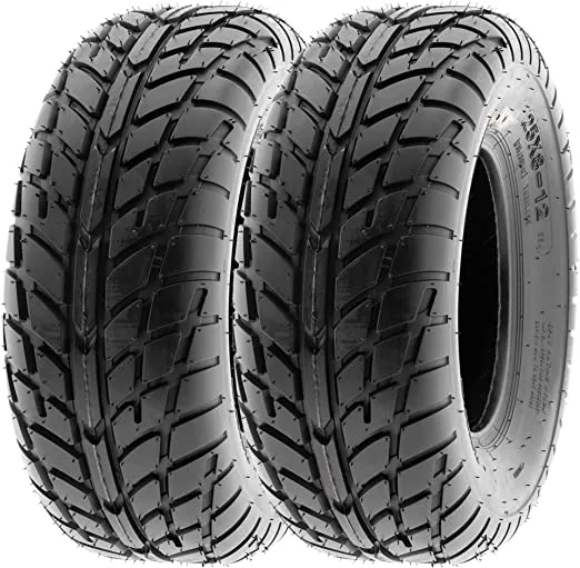 SunF 25x8-12 25x10-12 Hardpack Race Sport ATV UTV Tire 6 PR A021 - BUNDLE