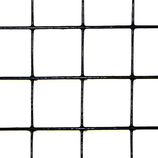 12.5ga Galvanized Steel Black PVC Coated Welded Wire 4'' x 4'' - Fence Roll (4' x 100')