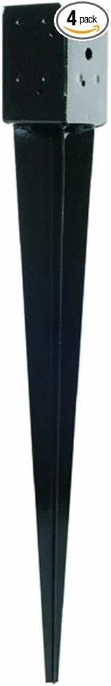 Simpson Strong-Tie FPBS44 E-Z Spike Black Powder-Coated Post-Base Spike for 4x4 (Pack of 4)