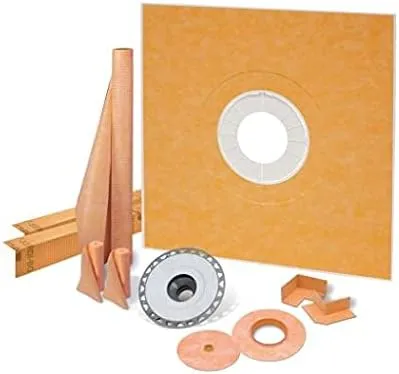 Schluter Kerdi 48-Inch X 48-Inch Shower Kit with Stainless Steel Drain