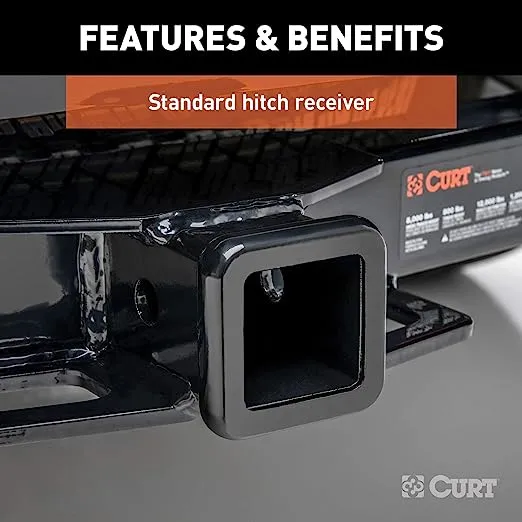 CURT 13087 Class 3 Trailer Hitch, 2-Inch Receiver, Square Tube Frame, Fits Select Toyota 4Runner