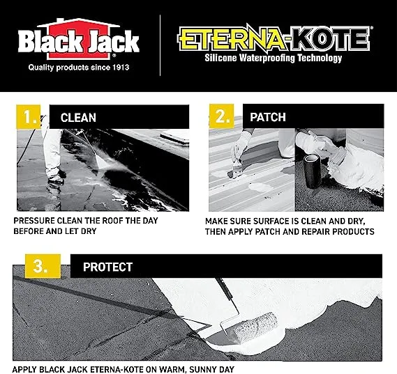 Black Jack Waterproofing Silicone Roof Coating