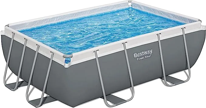 Bestway 24' x 12' x 52" Rectangular Frame Above Ground Swimming Pool Set