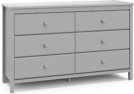 Storkcraft Alpine 6 Drawer Dresser - Pebble Gray