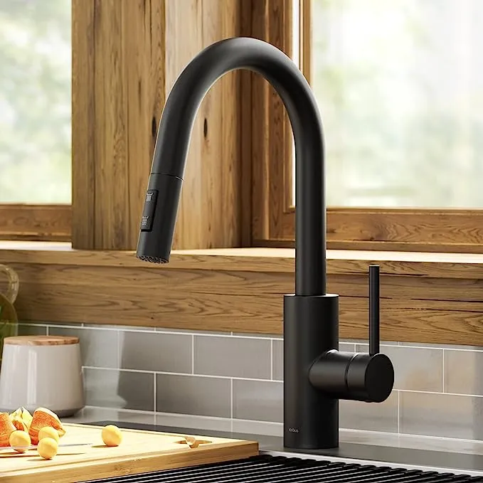 Kraus KPF-2620MB Oletto Pull-Down Single Handle Kitchen Faucet in Matte Black