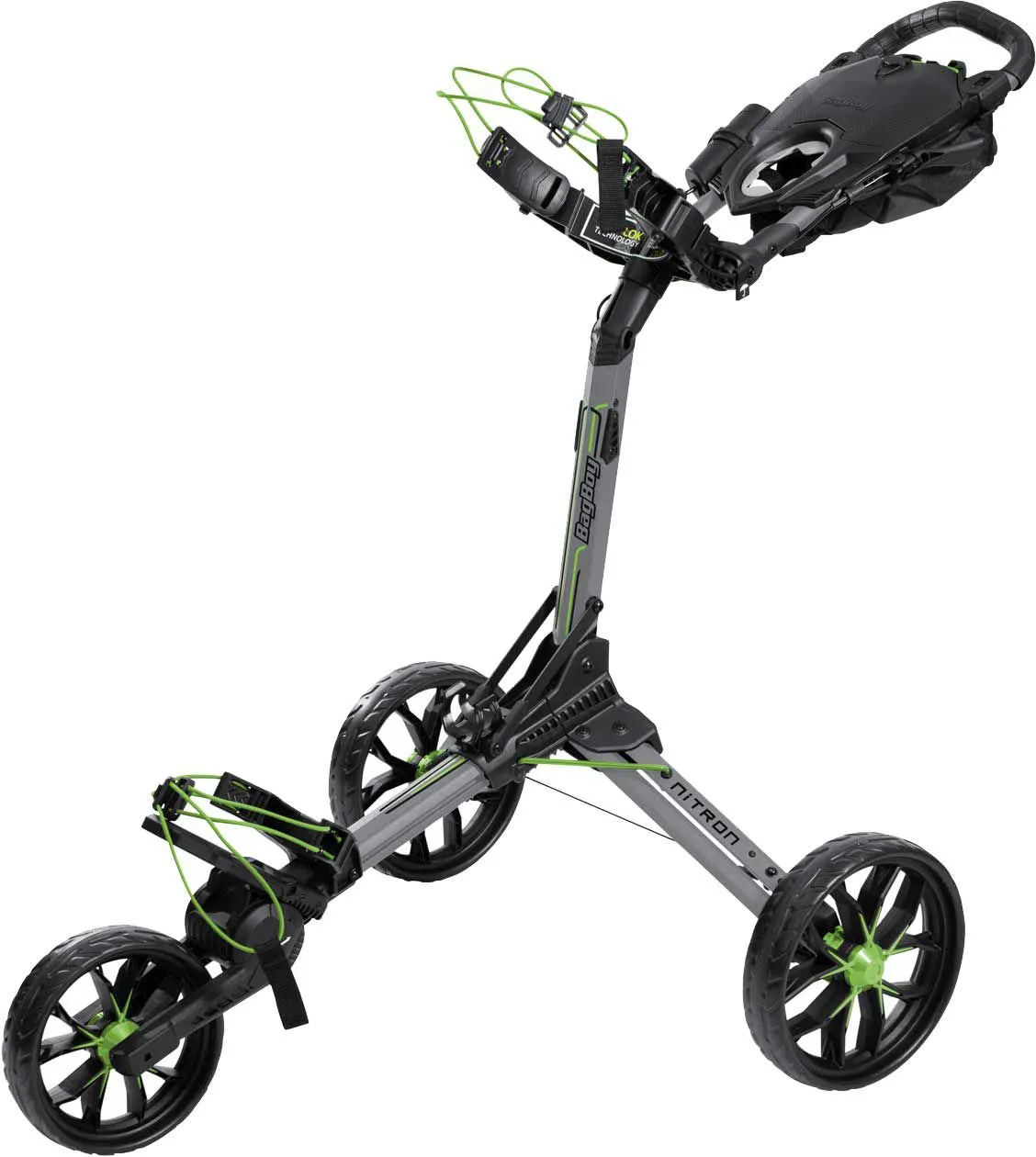 Bag Boy Nitron Auto-Open Push Cart Graphite Charcoal