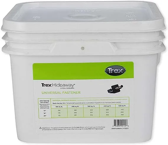 Trex Hideaway Universal Hidden Deck Fastener Clip 500 SQFT Bucket