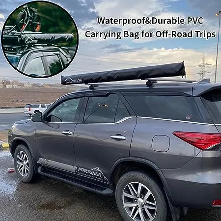 Car Overlanding Awning Pull-Out Vehicle Shades, Waterproof Roof Rack Truck Side 