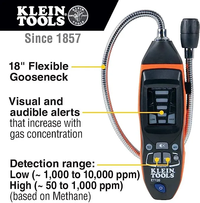 Klein Tools Combustible Gas Leak Detector ET120