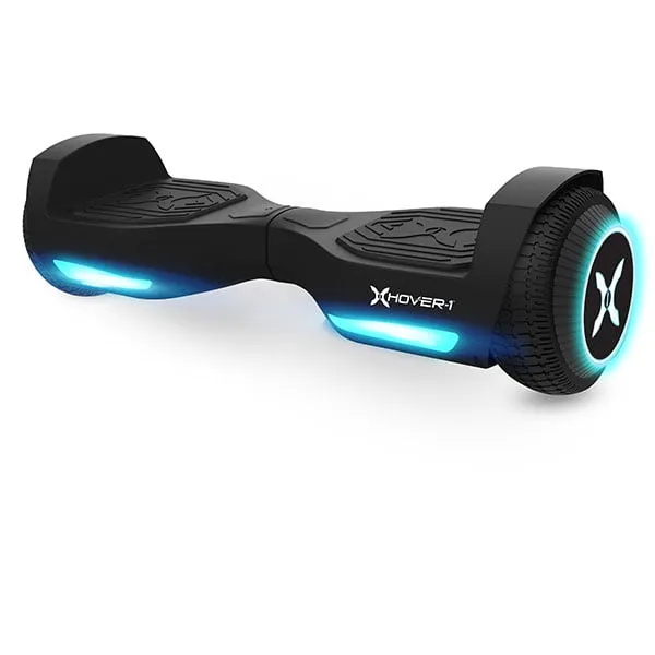 Hover-1 Rebel Hoverboard for Teens, LED Headlights, 6 mph Max Speed, Black