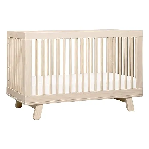 Babyletto Hudson 3-in-1 Convertible Crib with Toddler Conversion Kit - Washed Natural