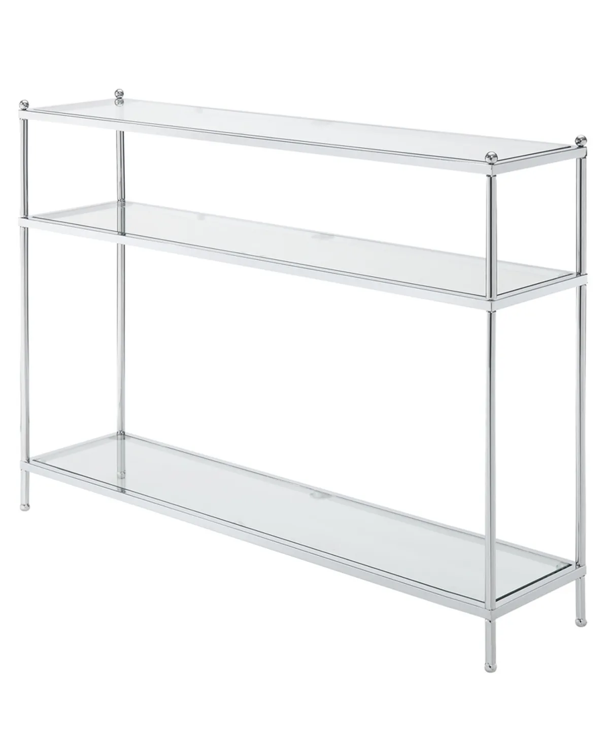 Convenience Concepts Royal Crest Console Table, Chrome / Glass