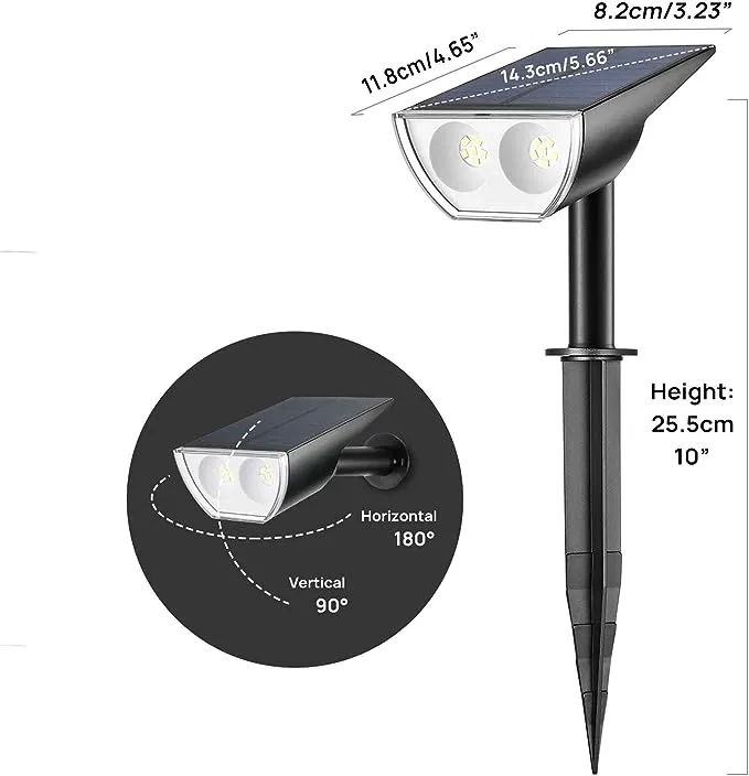 Linkind 12 LEDs Landscape Solar Spotlights