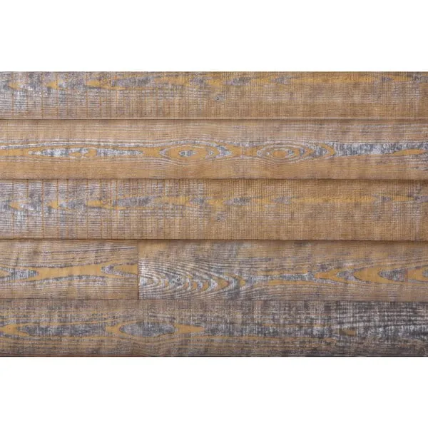 Easy Planking Weathered Wood Thermo-Treated 1/4&#034;Thick Wall Plank (10Sq.Ft/6Pack<wbr/>)