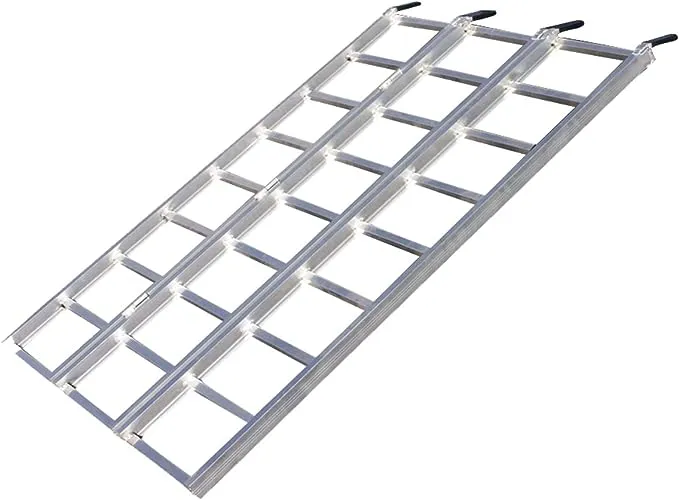 YUTRAX® 69” Tri-Fold Ramp, Aluminum Tri-Fold Ramp, 1750 lb. Capacity, Lightweight, Spans Entire Tailgate, Easy Loading, ATV/UTV Loading