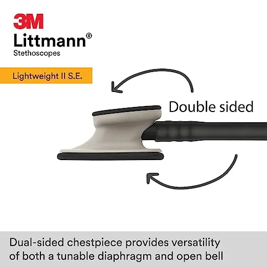 3M Littmann Lightweight II S.E. Stethoscope, 2450, 28" Black Tube