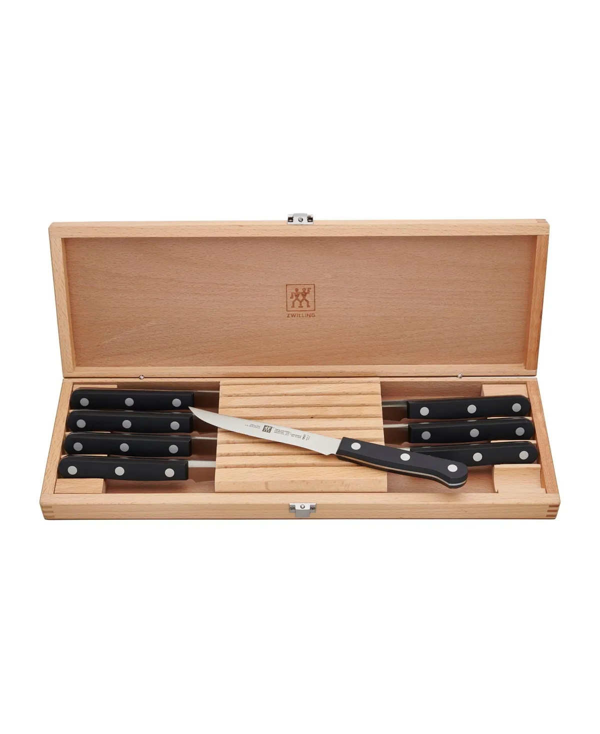 Zwilling J.A. Henckels Twin Gourmet 8-Piece Steak Knife Set with Box, Black 