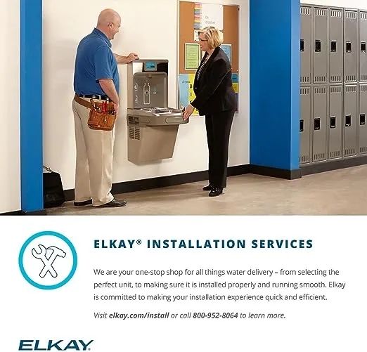 Elkay EDF15R Bracket Fountain, Stainless Steel, 1.25