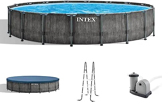 Intex Greywood Prism 18ft x 48in Above Ground Swimming Pool Set