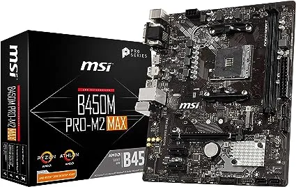 **LATEST BIOS** MSI B450M PRO-M2 Max AM4 M.2 USB 3 DDR4 Micro-ATX Motherboard