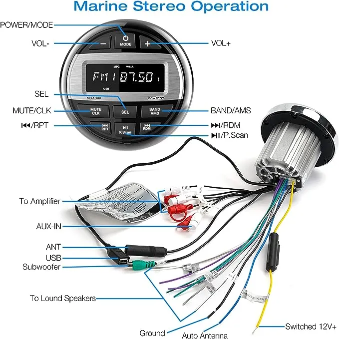 Jmc Waterproof Marine Stereo Mp3 Radio Fm Am Eq Usb Bt Player Music Aux For Golf Car Marine Boat - Buy Fm Radio Sport Mp3 Player
small Fm Radio
marine Stereo Marine Radio Product on Alibaba.com