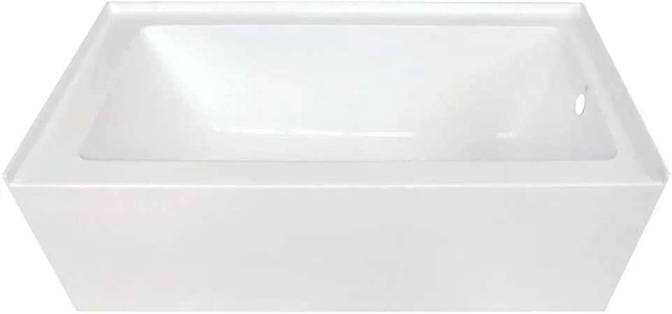 Kingston Brass Vtde603122r Aqua Eden White 60" Contemporary Alcove Acrylic Bathtub - Right Hand Drain