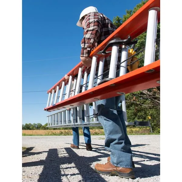 "FE3200 Series 24' Fiberglass Extensionladder D-Rung FE3224"