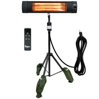 Dr. Infrared Heater 5200-BTU 120-Volt Black Aluminum Electric Patio Heater