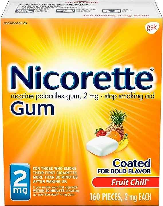 2 Nicorette Nicotine Gum