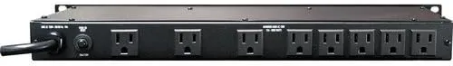 Furman M-8x2 Merit Series 8 Outlet Power Conditioner & Surge Protector with (2) Hosa 18 Gauge Electrical Extension Cable