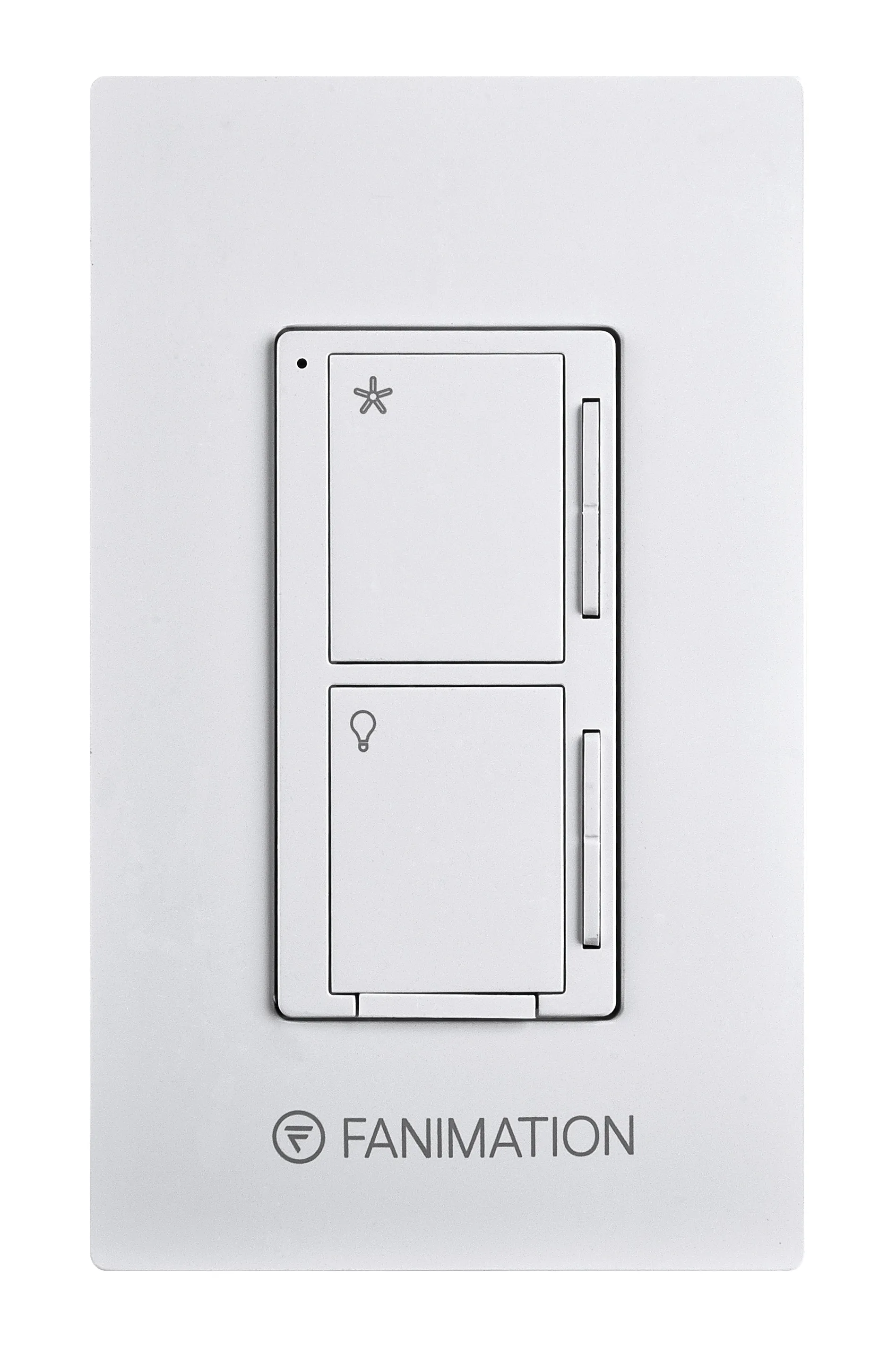 Fanimation Ceiling Fan Wall Control - Fan 3 Speeds and Dimming Light - White