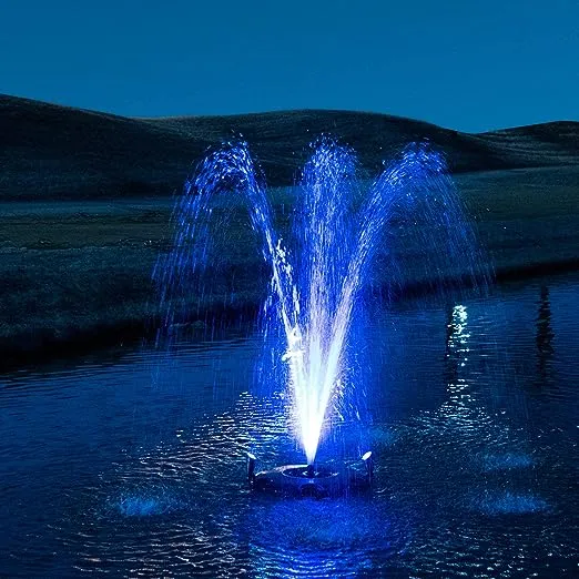 HALF OFF PONDS 3/4 HP Fountain | 100 ft. | 11 Patterns | Color-Changing Lights