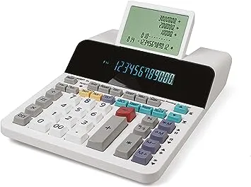 Sharp EL-1901 Paperless Printing Calculator with Check and Correct, 12-Digit LCD Primary Display, Functions the Same as a Printing Calculator/Adding Machine with Scrolling LCD Display Instead of Paper 