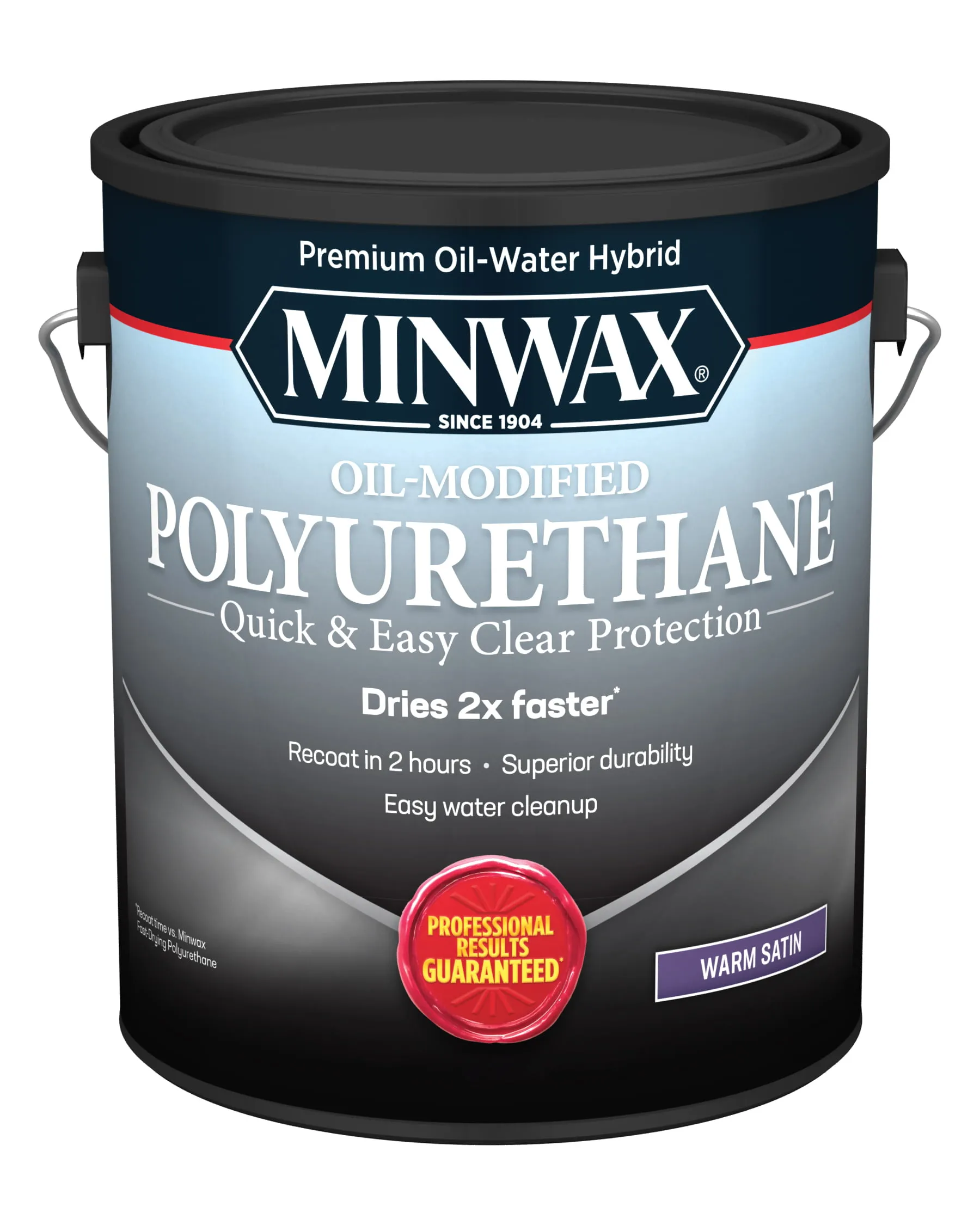 Minwax Water Based Oil-Modified Polyurethane, Semi-Gloss, Clear, 1 Quart