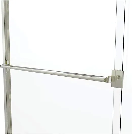 Basco CLCH05A6070OBSV Classic 44" to 47" Frameless Sliding Shower Door 3/16" AquaGlideXP Clear Glass, Silver Finish 70" Height 3500-48XPOR