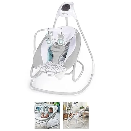 Ingenuity 2-in-1 SimpleComfort Lightweight 6-Speed Compact Baby Swing & Rocker