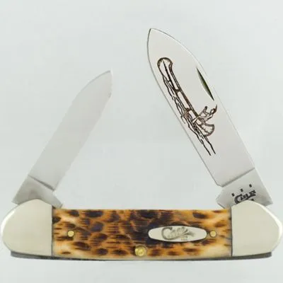 Case Cutlery 2.63 in. Bone CS Canoe Pocket Knife, Amber