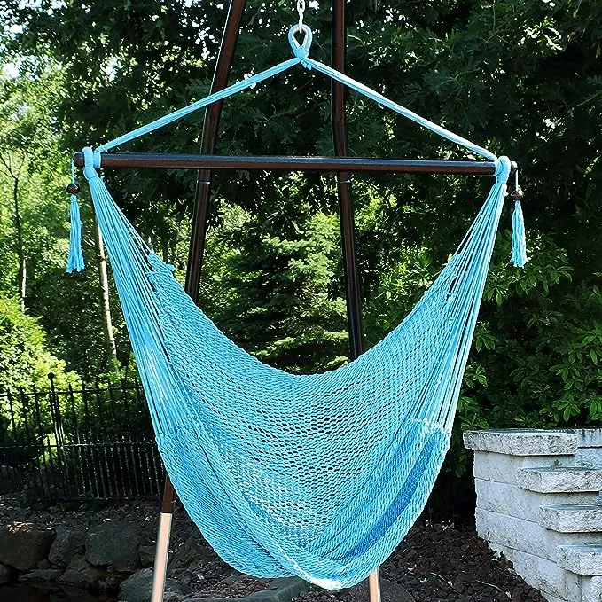 Caribbean Style Extra Large Hanging Rope Hammock Chair Swing