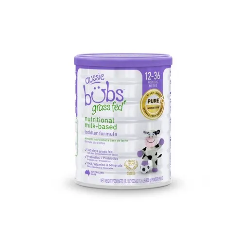 Aussie Bubs Grass Fed Nutritional Milk-Based Toddler Formula, For Kids 12-36 months, Made with Non-GMO Organic Milk, 28.2 oz