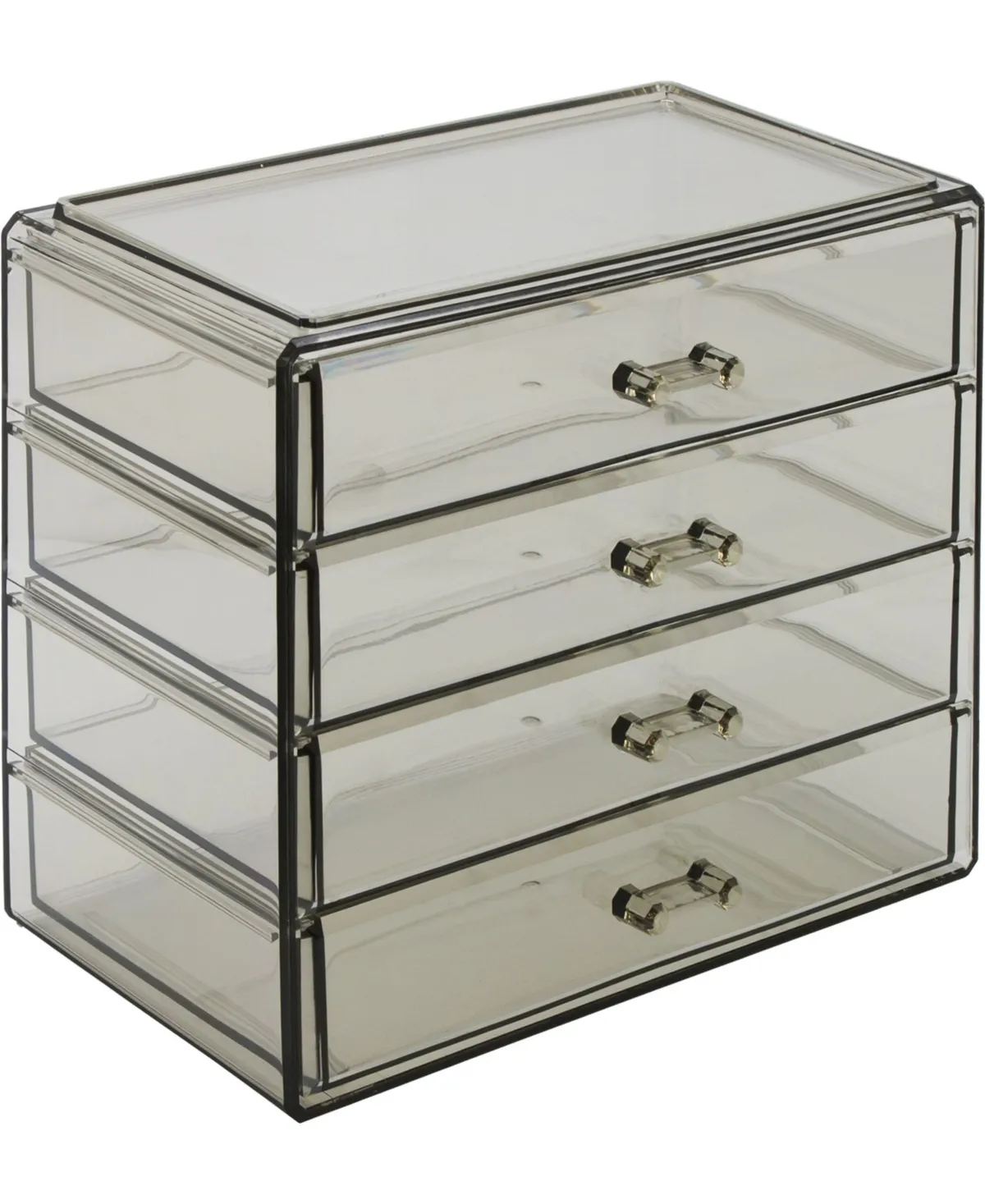 Sorbus Acrylic Cosmetics Makeup and Jewelry Storage Case Display - 4 Large Drawers -Space- Saving, Stylish Acrylic Bathroom Case Great for Lipstick, Eye Liner, Nail Polish, Brushes, Jewelry and More