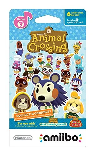 Nintendo Animal Crossing amiibo cards Series 3 (6-Pack) - Nintendo Wii U