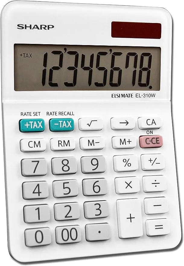 Sharp EL-310WB 8 Digit Professional Mini-Desktop Calculator