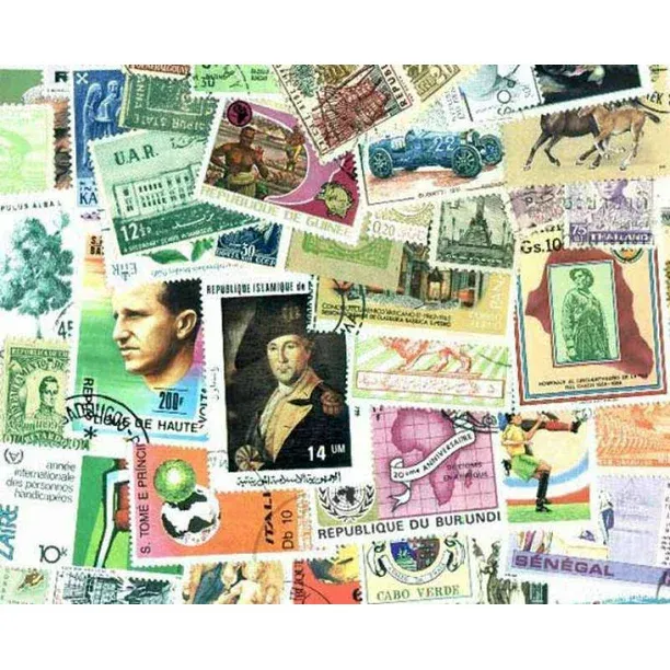 Worldwide Stamp Collection - 1,000 Different Stamps