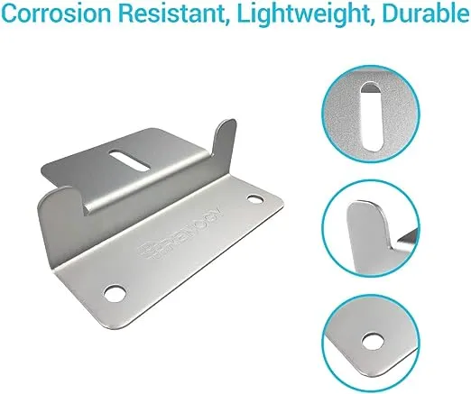 Renogy Solar Panel Mounting Z Brackets Lightweight Aluminum Corrosion-Free Construction for RVs, Trailers, Boats, Yachts, Wall and Other Off Gird Roof Installation, one set of 4 Units,Gray