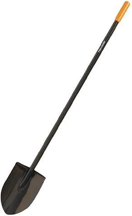 Fiskars 57.5 in. Steel Digging Shovel Steel Handle