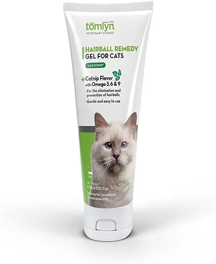 Tomlyn Laxatone Hairball Remedy Supplement for Cats, Catnip Flavor, 4.25 oz.