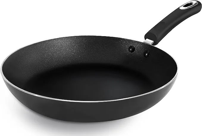 Utopia Kitchen Saute Fry Pan - Nonstick Frying Pan - 11 Inch Induction Bottom - Aluminum Alloy and Scratch Resistant Body - Riveted Handle (Grey-Black)