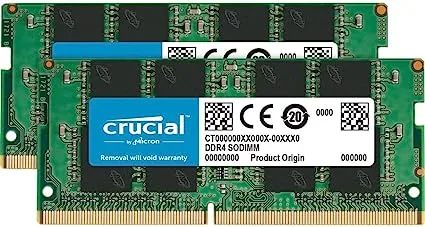 Crucial 32GB Laptop DDR4 3200 MHz SODIMM Memory Kit (2 x 16GB)