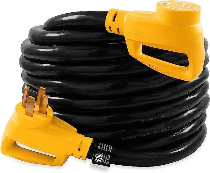 Camco 55195 RV 30&#039; 50-Amp Male and 50-Amp Female PowerGrip Extension Cord